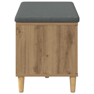 vidaXL Πάγκος Παπουτσιών με Μαξιλάρι Artisan Δρυς 80x38x46 εκ 1 τεμ.