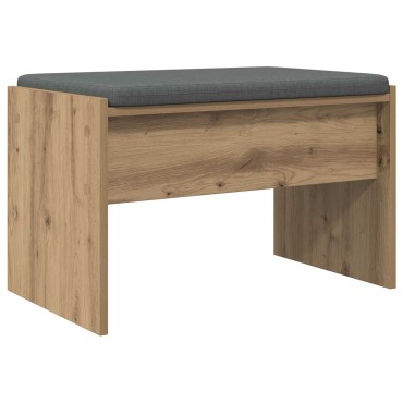 vidaXL Πάγκος Παπουτσιών με Μαξιλάρι Artisan Δρυς 63x38x40 εκ 1 τεμ.