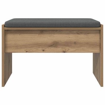vidaXL Πάγκος Παπουτσιών με Μαξιλάρι Artisan Δρυς 63x38x40 εκ 1 τεμ.