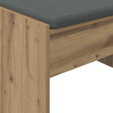 vidaXL Πάγκος Παπουτσιών με Μαξιλάρι Artisan Δρυς 103x38x40 εκ 1 τεμ.
