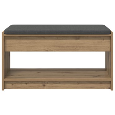 vidaXL Πάγκος Παπουτσιών με Μαξιλάρι Artisan Δρυς 83x38x45 εκ 1 τεμ.