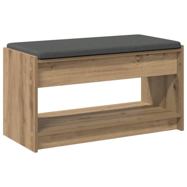 vidaXL Πάγκος Παπουτσιών με Μαξιλάρι Artisan Δρυς 83x38x45 εκ 1 τεμ.