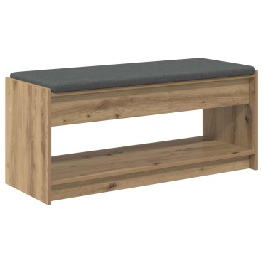 vidaXL Πάγκος Παπουτσιών με Μαξιλάρι Artisan Δρυς 103x38x45 εκ 1 τεμ.