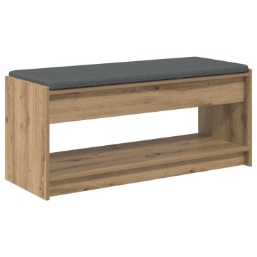 vidaXL Πάγκος Παπουτσιών με Μαξιλάρι Artisan Δρυς 103x38x45 εκ 1 τεμ.