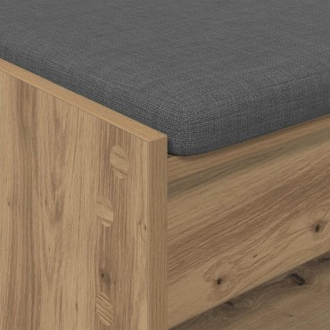 vidaXL Πάγκος Παπουτσιών με Μαξιλάρι Artisan Δρυς 103x38x45 εκ 1 τεμ.