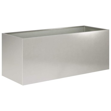 vidaXL Γλάστρα Κήπου Ασημί 100 x 40 x 40 cm Ανοξείδωτο Ατσάλι