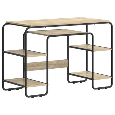 vidaXL Γραφείο με αποθηκευτικό χώρο Sonoma Δρυς 113,5x52x75,5cm 1 τεμ.