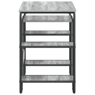 vidaXL Γραφείο με αποθηκευτικό χώρο Γκρι Sonoma 113,5x52x75,5cm 1 τεμ.
