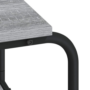 vidaXL Γραφείο με αποθηκευτικό χώρο Γκρι Sonoma 113,5x52x75,5cm 1 τεμ.