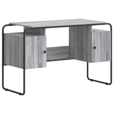 vidaXL Γραφείο με αποθηκευτικό χώρο Γκρι Sonoma 120x50,5x75,5cm 1 τεμ.