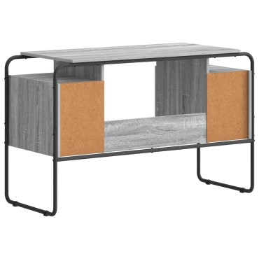 vidaXL Γραφείο με αποθηκευτικό χώρο Γκρι Sonoma 120x50,5x75,5cm 1 τεμ.
