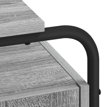 vidaXL Γραφείο με αποθηκευτικό χώρο Γκρι Sonoma 120x50,5x75,5cm 1 τεμ.