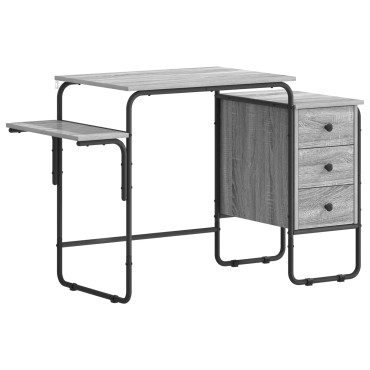 vidaXL Γραφείο με αποθηκευτικό χώρο Γκρι Sonoma 120x50x75cm 1 τεμ.