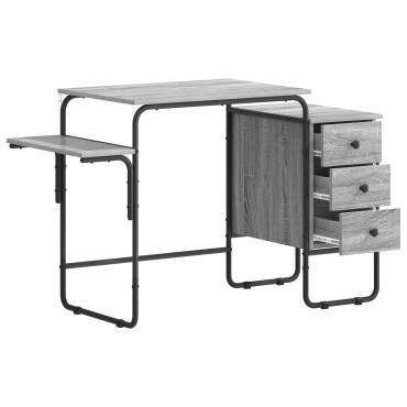 vidaXL Γραφείο με αποθηκευτικό χώρο Γκρι Sonoma 120x50x75cm 1 τεμ.