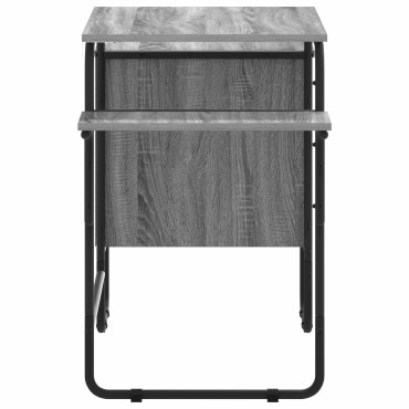 vidaXL Γραφείο με αποθηκευτικό χώρο Γκρι Sonoma 120x50x75cm 1 τεμ.