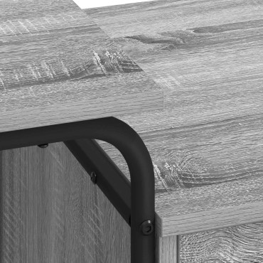 vidaXL Γραφείο με αποθηκευτικό χώρο Γκρι Sonoma 120x50x75cm 1 τεμ.