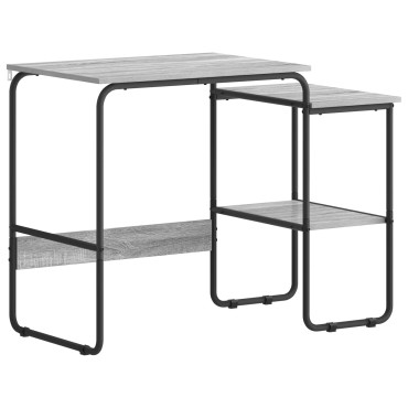 vidaXL Γραφείο με αποθηκευτικό χώρο Γκρι Sonoma 100x50x75cm 1 τεμ.