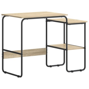 vidaXL Γραφείο με αποθηκευτικό χώρο Sonoma Δρυς 100x50x75cm 1 τεμ.