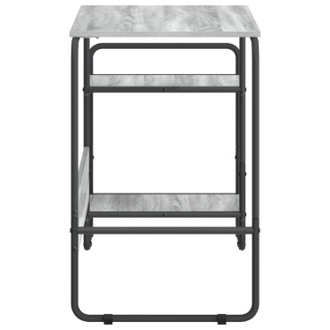 vidaXL Γραφείο με αποθηκευτικό χώρο Γκρι Sonoma 131.5x50x75.5cm 1 τεμ.