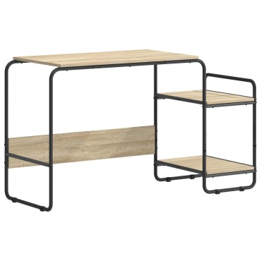 vidaXL Γραφείο με αποθηκευτικό χώρο Sonoma Δρυς 131.5x50x75.5cm 1 τεμ.