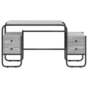vidaXL Γραφείο με αποθηκευτικό χώρο Γκρι Sonoma 145x50x75cm 1 τεμ.