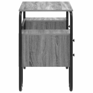 vidaXL Γραφείο με αποθηκευτικό χώρο Γκρι Sonoma 145x50x75cm 1 τεμ.