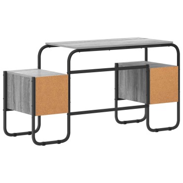 vidaXL Γραφείο με αποθηκευτικό χώρο Γκρι Sonoma 145x50x75cm 1 τεμ.