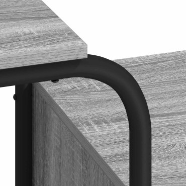 vidaXL Γραφείο με αποθηκευτικό χώρο Γκρι Sonoma 145x50x75cm 1 τεμ.