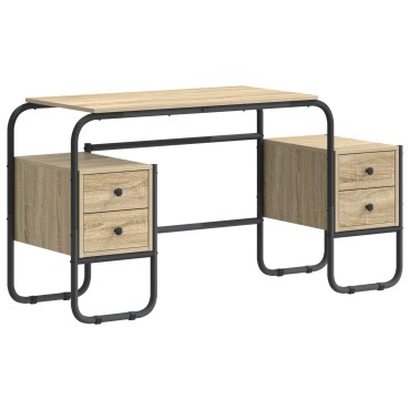 vidaXL Γραφείο με αποθηκευτικό χώρο Sonoma Δρυς 145x50x75cm 1 τεμ.