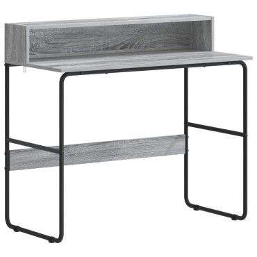 vidaXL Γραφείο με αποθηκευτικό χώρο Γκρι Sonoma 100x50x91cm 1 τεμ.