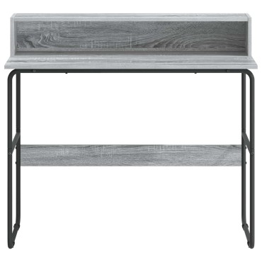 vidaXL Γραφείο με αποθηκευτικό χώρο Γκρι Sonoma 100x50x91cm 1 τεμ.