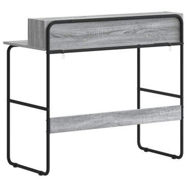 vidaXL Γραφείο με αποθηκευτικό χώρο Γκρι Sonoma 100x50x91cm 1 τεμ.