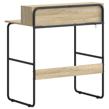 vidaXL Γραφείο με αποθηκευτικό χώρο Sonoma Δρυς 80x50x91cm 1 τεμ.