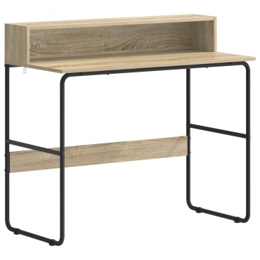 vidaXL Γραφείο με αποθηκευτικό χώρο Sonoma Δρυς 100x50x91cm 1 τεμ.