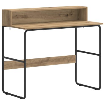 vidaXL Γραφείο με αποθηκευτικό χώρο Artisan Δρυς 100x50x91cm 1 τεμ.