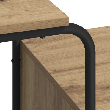 vidaXL Γραφείο με αποθηκευτικό χώρο Artisan Δρυς 131.5x50x75.5cm 1 τεμ.