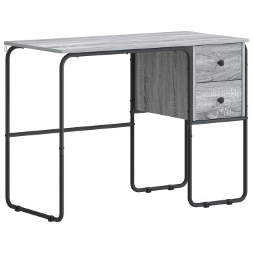 vidaXL Γραφείο με αποθηκευτικό χώρο Γκρι Sonoma 100x50x75cm 1 τεμ.