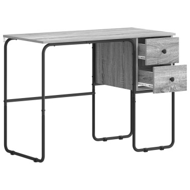 vidaXL Γραφείο με αποθηκευτικό χώρο Γκρι Sonoma 100x50x75cm 1 τεμ.