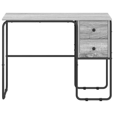 vidaXL Γραφείο με αποθηκευτικό χώρο Γκρι Sonoma 100x50x75cm 1 τεμ.