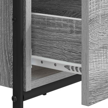 vidaXL Γραφείο με αποθηκευτικό χώρο Γκρι Sonoma 100x50x75cm 1 τεμ.