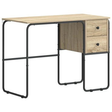 vidaXL Γραφείο με αποθηκευτικό χώρο Sonoma Δρυς 100x50x75cm 1 τεμ.