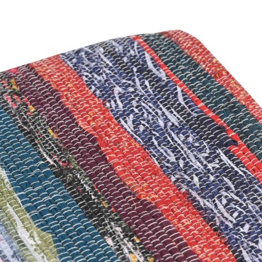 vidaXL παγκάκι 40x30x45cm Αληθινό Δέρμα Πολύχρωμο