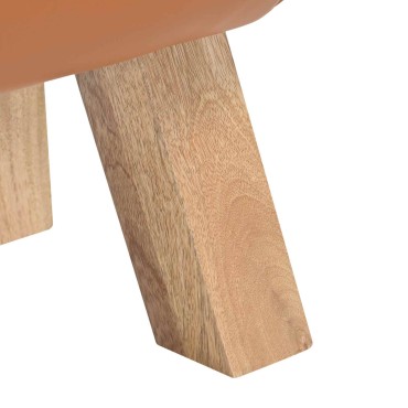 vidaXL παγκάκι 110x30x45cm Αληθινό Δέρμα Καφέ