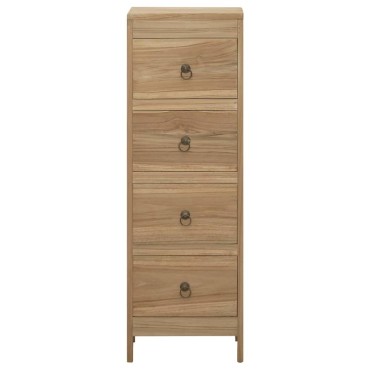 vidaXL Συρταριέρα 30x30x90cm από Μασίφ Ξύλο Teak 1 τεμ.