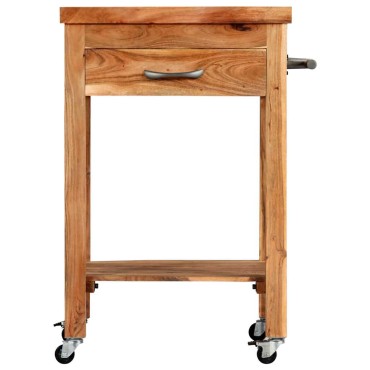 vidaXL Τρόλεϊ Κουζίνας 58x58x89cm από Μασίφ Ξύλο Ακακίας 1 τεμ.