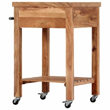 vidaXL Τρόλεϊ Κουζίνας 58x58x89cm από Μασίφ Ξύλο Ακακίας 1 τεμ.