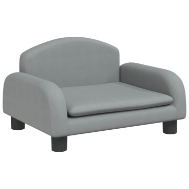 vidaXL Καναπές Παιδικός Ανοιχτό Γκρι 50x40x30cm από Ύφασμα 1 τεμ.