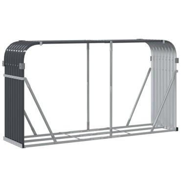 vidaXL Ξυλοθήκη Ανθρακί 180x45x100 εκ. από Γαλβανισμένο Ατσάλι