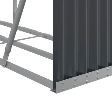vidaXL Ξυλοθήκη Ανθρακί 180x45x100 εκ. από Γαλβανισμένο Ατσάλι