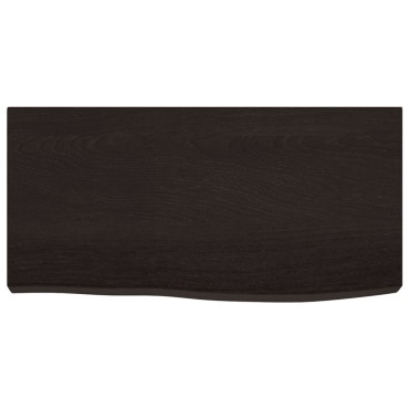 vidaXL Πάγκος Μπάνιου Σκούρο Καφέ 60x30x(2-6) εκ. Επεξεργ. Μασίφ Ξύλο